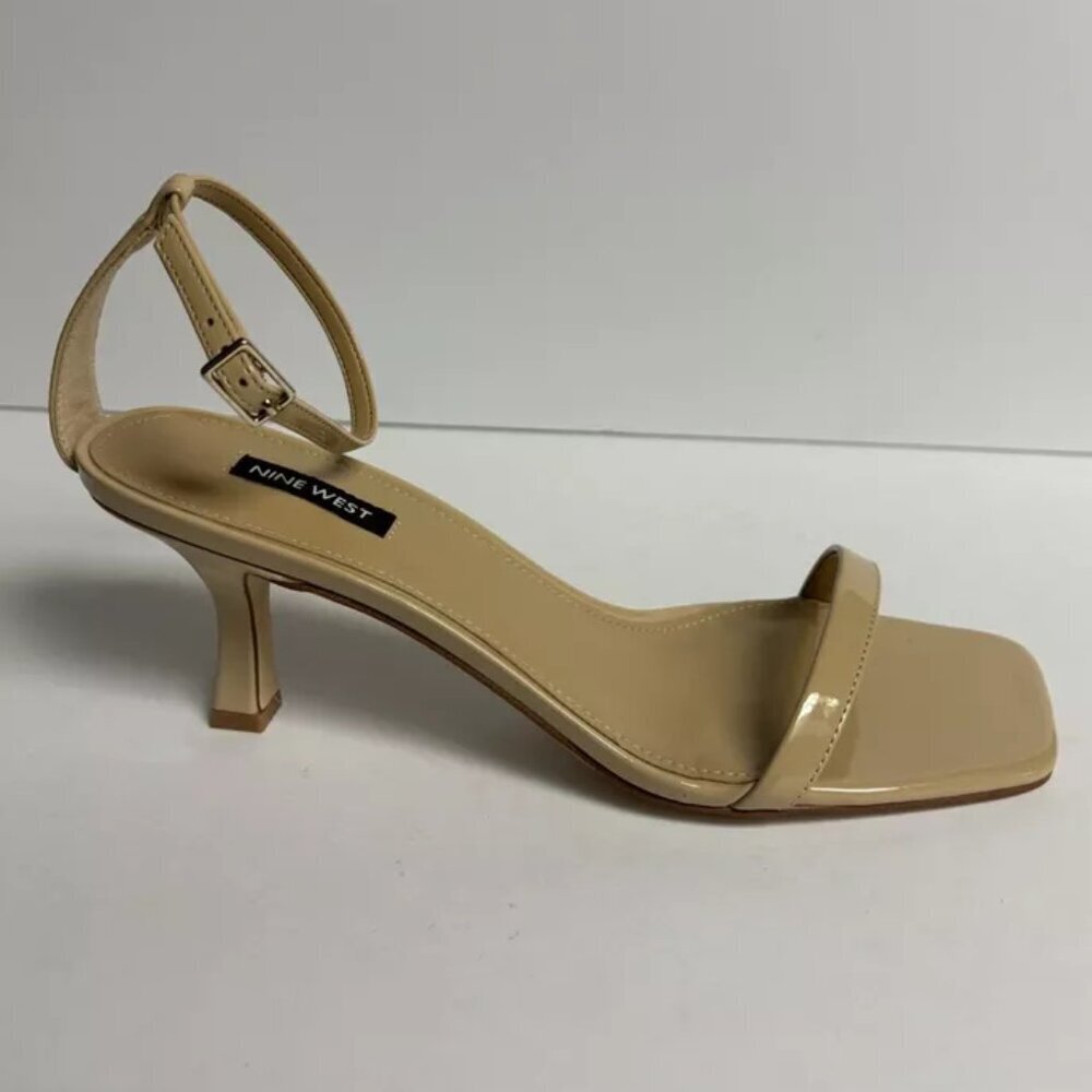Nine West Women’s Ripe 3, Natural Heeled Sandals, Size 10 M